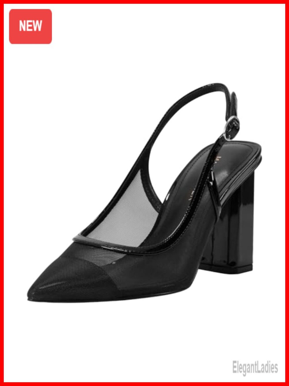Marc Fisher Deezar Pointy Toe Block Heel Slingback Pump